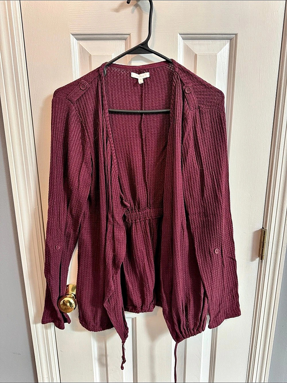 Maurices Textured Utility Jacket in Purple Size Small Like New